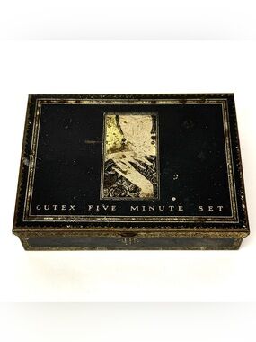 Cutex Five Minute Set Vintage Tin Box Art Deco 1920s Manicure Antique